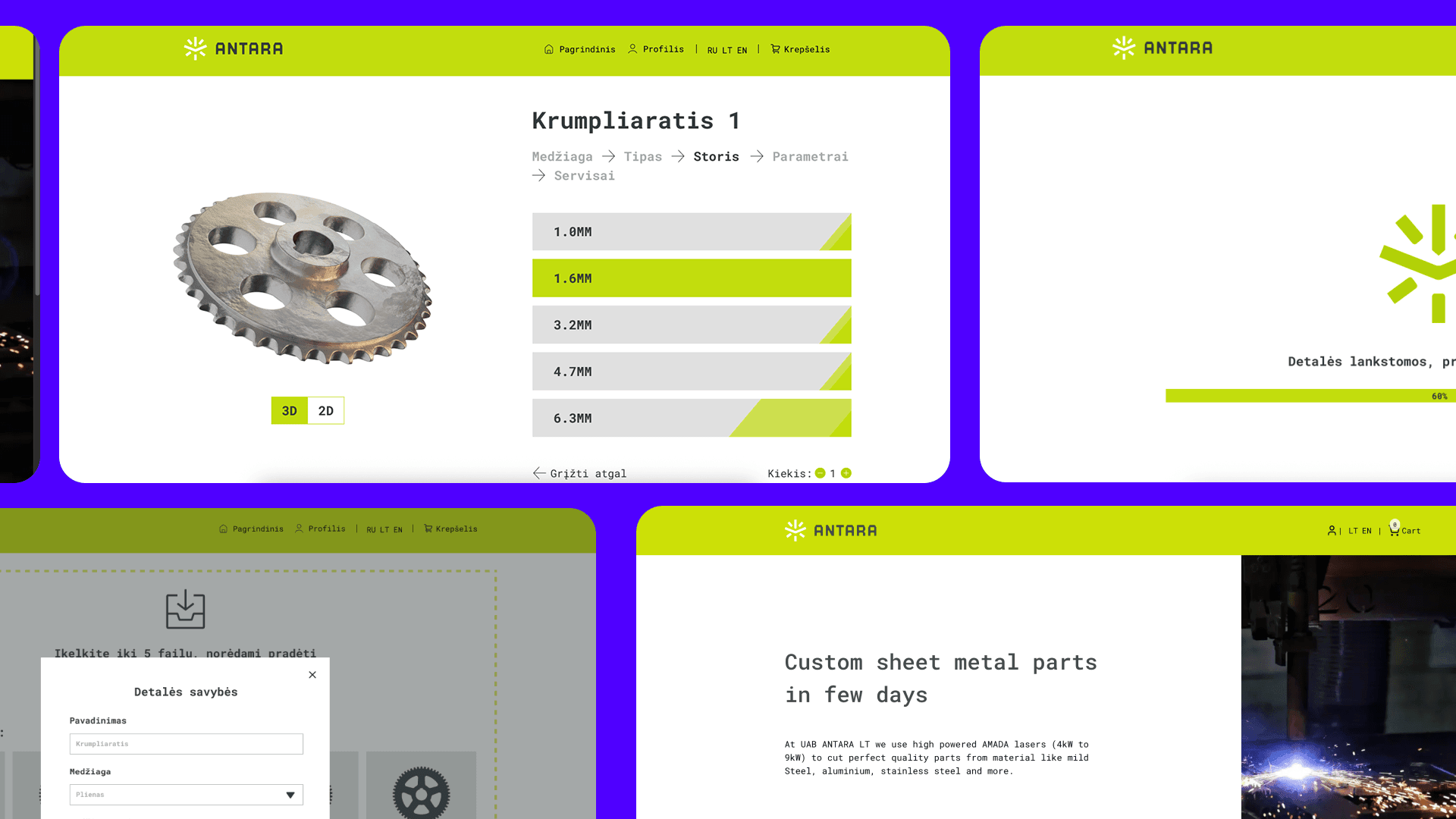 3D metal sheet manufacturing self service platform with instant quotes