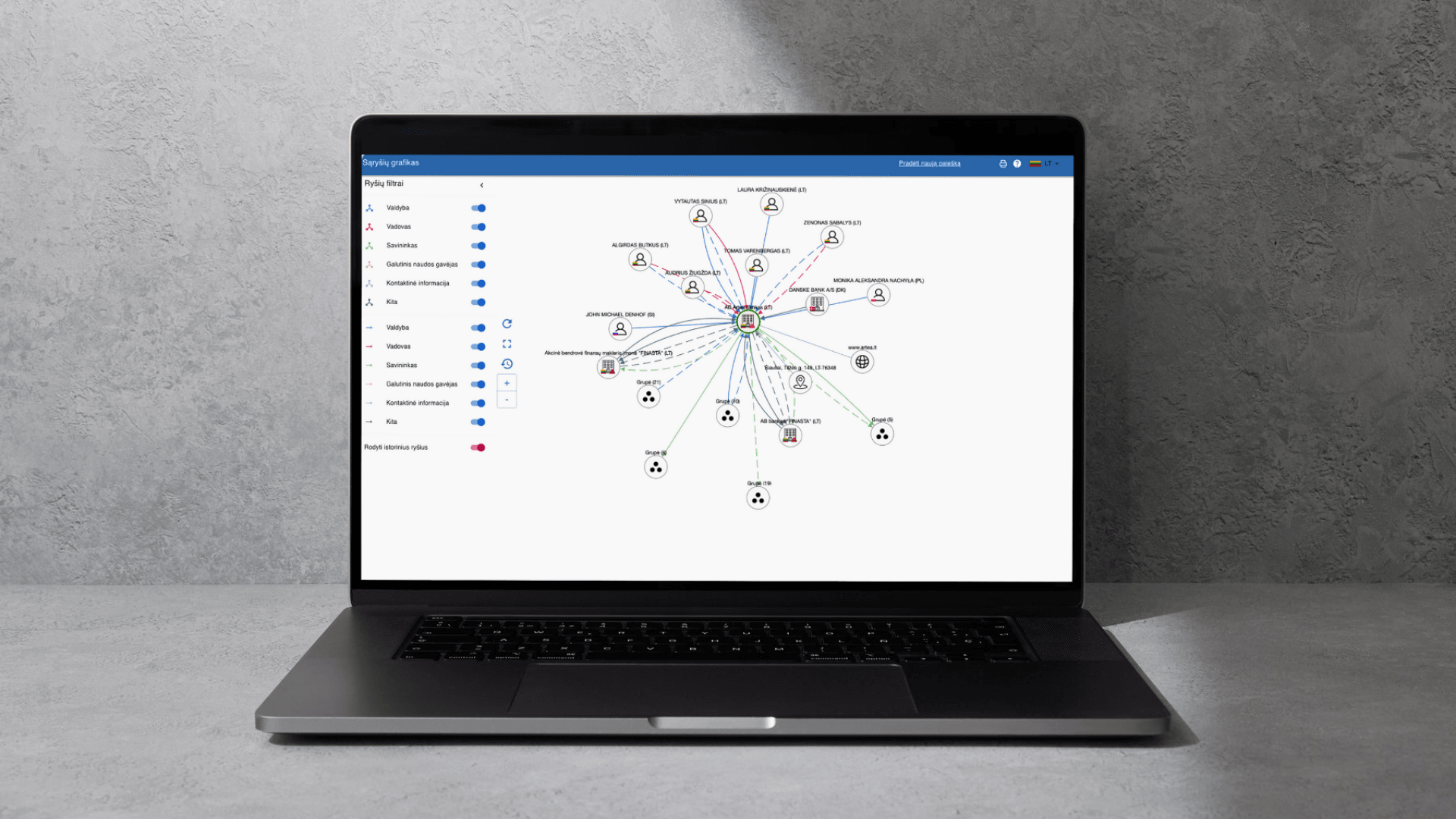 SIMPLIFYING COMPANY DATA INTO A CLICKABLE NETWORK